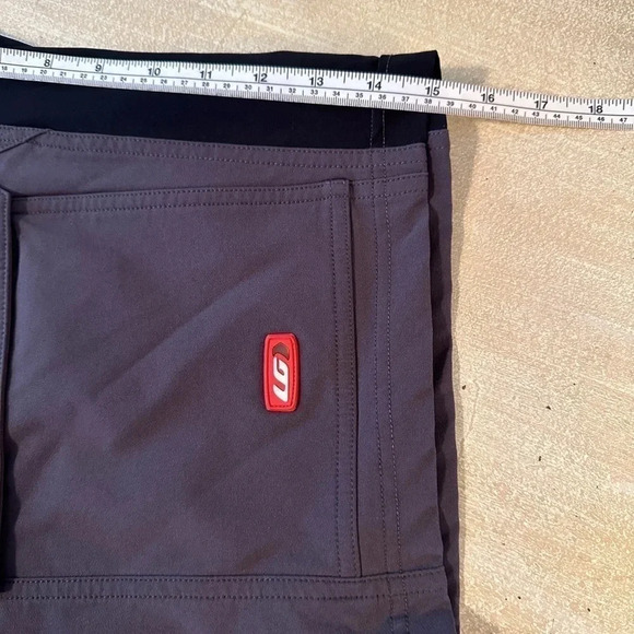 Louis Gatineau Cyclist Shorts Mens Gray Zipper Pocket Belted High Rise Shorts. - Picture 9 of 12